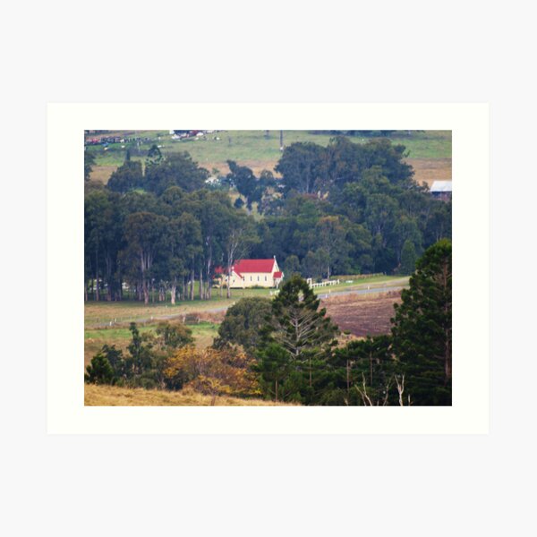 Rural Church via Rathdowney Qld Art Print