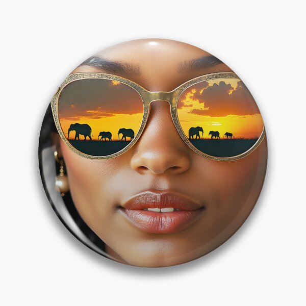 Item preview, Sexy Black Woman in Safari Sunglasses designed and sold by Huskyyy Designs.