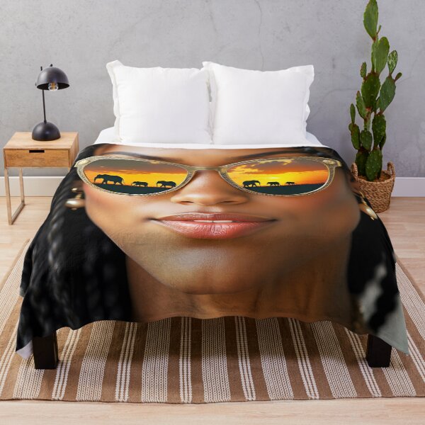 Item preview, Sexy Black Woman in Safari Sunglasses designed and sold by Huskyyy Designs.
