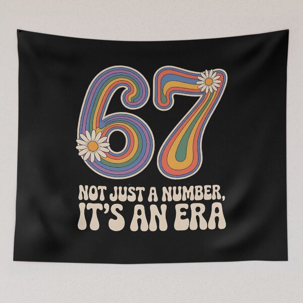 Item preview, number 67 - vintage 67 - retro 67 - lucky 67 - born in 1967 - since 67 - highway 67 - rule 67 - 67 years old - milestone 67 - anniversary 67 - vintage number - retro typography - minimalist number designed and sold by JansenGS.
