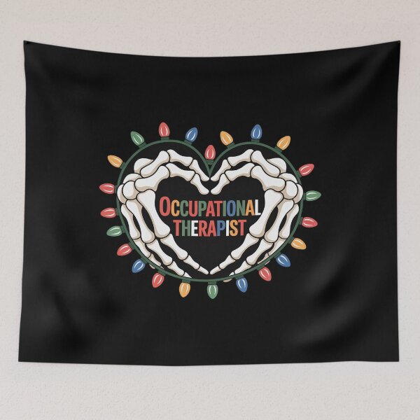 Item preview, OT Occupational Therapy Skeleton Hand Heart Christmas Light designed and sold by HaileyRobel.