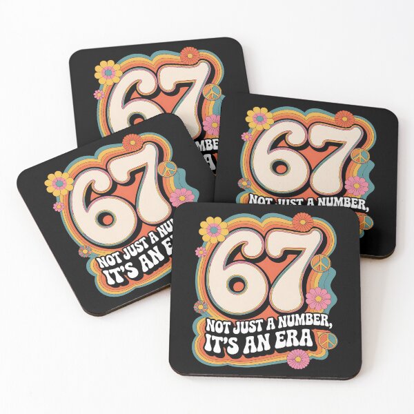 Item preview, number 67 - vintage 67 - retro 67 - lucky 67 - born in 1967 - since 67 - highway 67 - rule 67 - 67 years old - milestone 67 - anniversary 67 - vintage number - retro typography - minimalist number designed and sold by JansenGS.