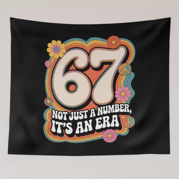 Item preview, number 67 - vintage 67 - retro 67 - lucky 67 - born in 1967 - since 67 - highway 67 - rule 67 - 67 years old - milestone 67 - anniversary 67 - vintage number - retro typography - minimalist number designed and sold by JansenGS.