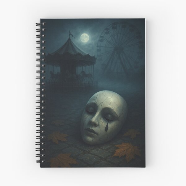 Item preview, Gothic Vintage Pierrot Notebook designed and sold by Geek-Girl-Art.