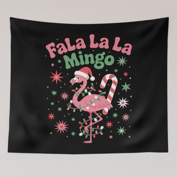 Item preview, Christmas Pink Flamingo Fa La La La Mingo designed and sold by Bandikonsalez.