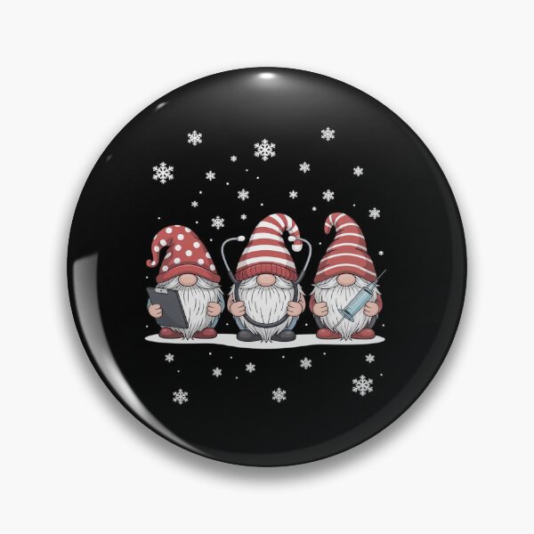 Item preview, Nurse Christmas Gnomes Cute Xmas Scrub Top For Nurses designed and sold by HaileyRobel.