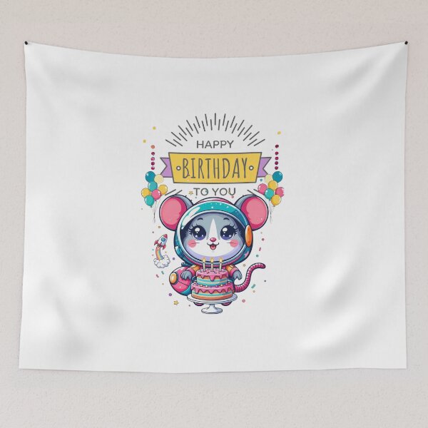 Item preview, Mouse Astronaut Birthday Kawaii Space Gift Kids designed and sold by DibuHumor.