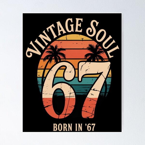 Item preview, number 67 - vintage 67 - retro 67 - lucky 67 - born in 1967 - since 67 - highway 67 - rule 67 - 67 years old - milestone 67 - anniversary 67 - vintage number - retro typography - minimalist number designed and sold by JansenGS.