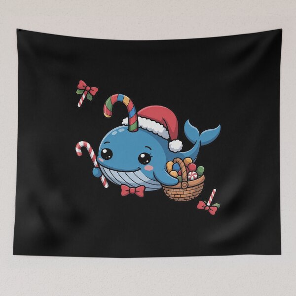Item preview, Narwhal Santa Christmas Baking Beach Tropical Unicorn Whale designed and sold by AmparoBoyle.