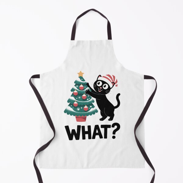 Item preview, Black Cat Gift Pushing Christmas Tree Over Cat What designed and sold by TyraYoung.