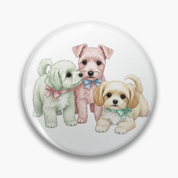 Item preview, Cute Pastel Puppies with Bows designed and sold by 0606PM.