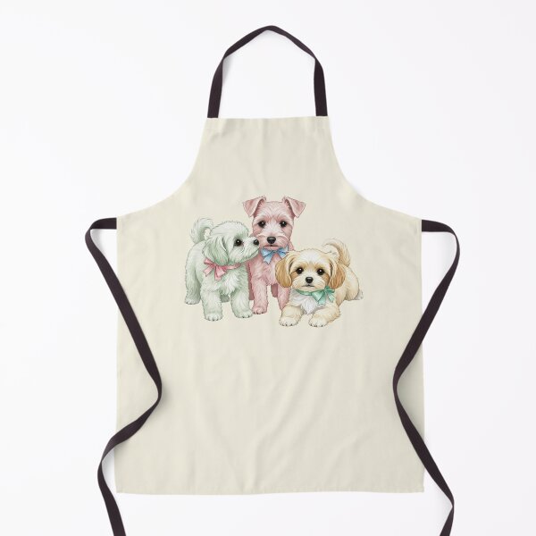 Item preview, Cute Pastel Puppies with Bows designed and sold by 0606PM.