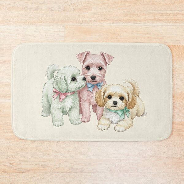 Item preview, Cute Pastel Puppies with Bows designed and sold by 0606PM.