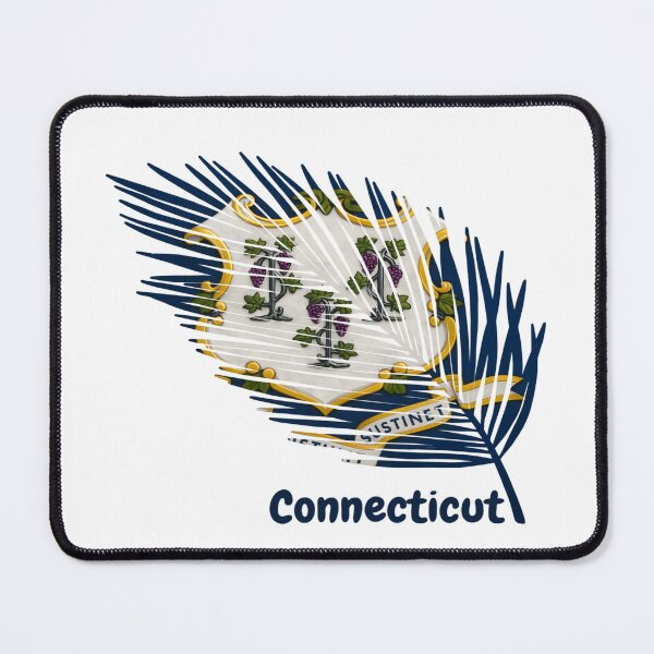 Item preview, Abstract Connecticut Flag – Feather Shape Design designed and sold by ArteJorge48.
