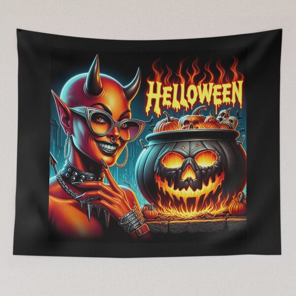 Item preview, Neon Deviless Halloween Gothic Blaze designed and sold by Voodoo Store Paranormal Collections.