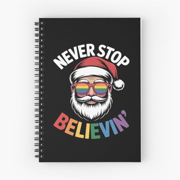 Item preview, Never Stop Believin' LGBTQ Gay Santa Christmas Pride designed and sold by MinaReinger.