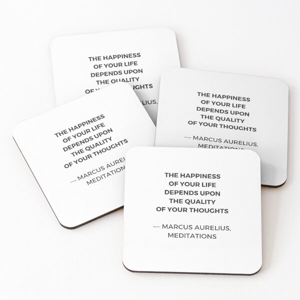 Item preview, Stoic Inspiration Quotes - Marcus Aurelius Meditations - The happiness of your life depends upon the quality of your thoughts designed and sold by Inspirationmotivation.