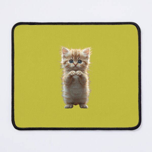 Item preview, Cute Fluffy Golden Kitten with Blue Eyes Making a Heart Shape designed and sold by PixelVibe782.