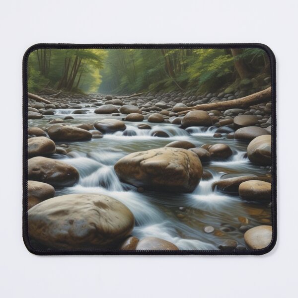 Item preview, Nature’s Flow – Cascading Stream Through Forest Stones designed and sold by NaomiRut.
