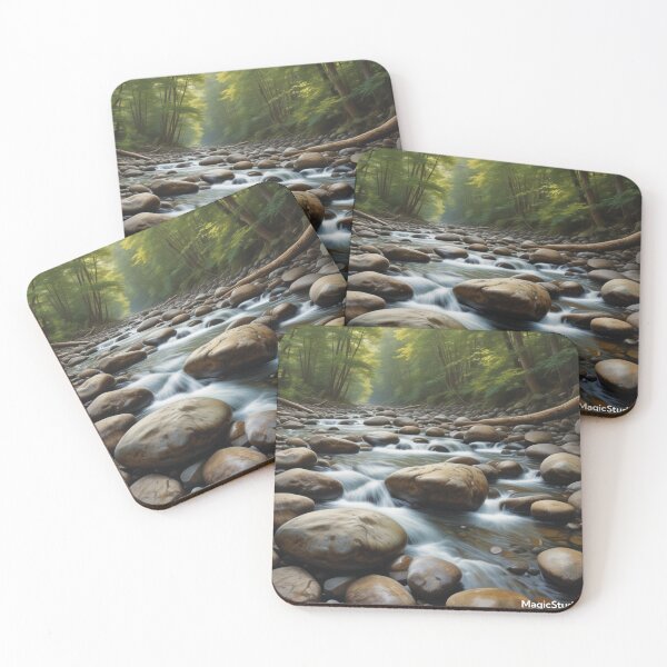Item preview, Nature’s Flow – Cascading Stream Through Forest Stones designed and sold by NaomiRut.