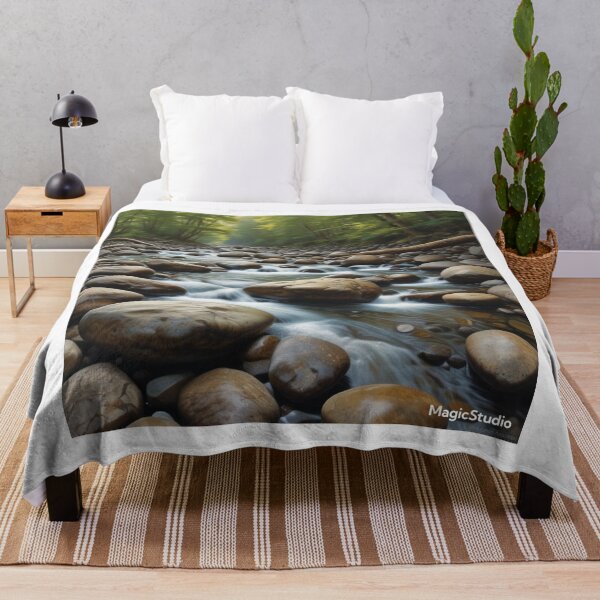 Item preview, Nature’s Flow – Cascading Stream Through Forest Stones designed and sold by NaomiRut.