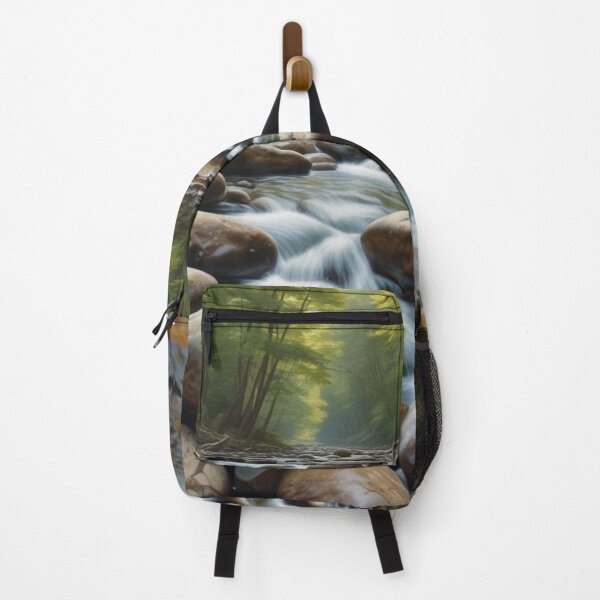 Item preview, Nature’s Flow – Cascading Stream Through Forest Stones designed and sold by NaomiRut.