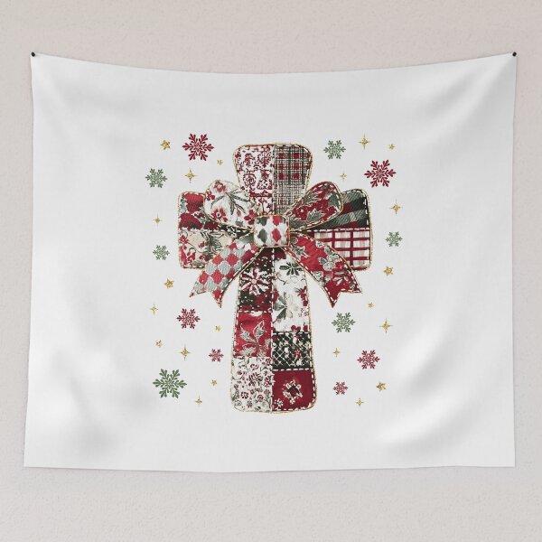 Item preview, Trendy Patchwork Christmas Cross designed and sold by Verbutler.