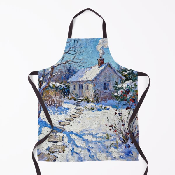 Item preview, Old English Cottage Garden in Wintertime designed and sold by MeadowFarmPrint.