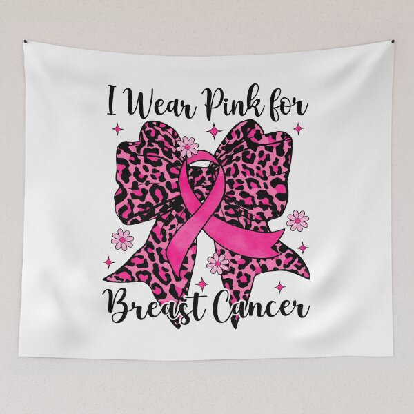 Item preview, Leopard Bow I Wear Pink For Breast Cancer Awareness designed and sold by AnitaBice.