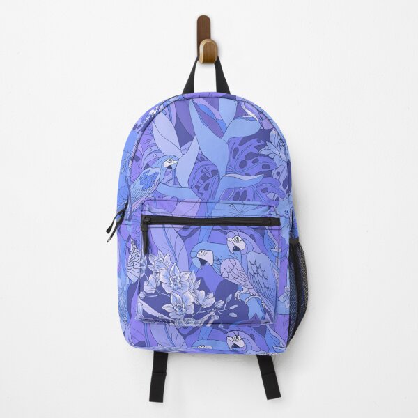 Item preview, Exotic Tropical Jungle Scene-blue violet designed and sold by Linda Maliuana.