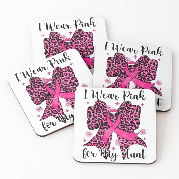 Item preview, Leopard Bow I Wear Pink For My Aunt Breast Cancer Awareness designed and sold by AnitaBice.