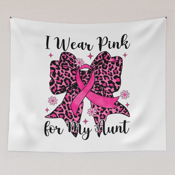 Item preview, Leopard Bow I Wear Pink For My Aunt Breast Cancer Awareness designed and sold by AnitaBice.