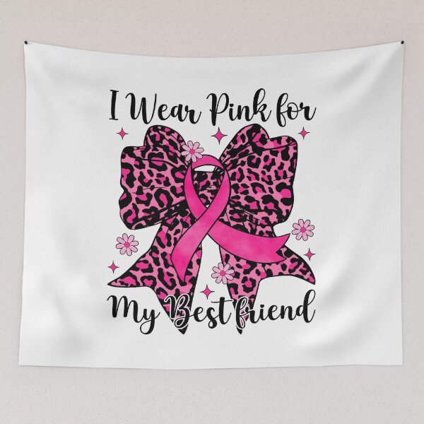 Item preview, Leopard Bow I Wear Pink For My Best Friend Breast Cancer Awareness designed and sold by AnitaBice.