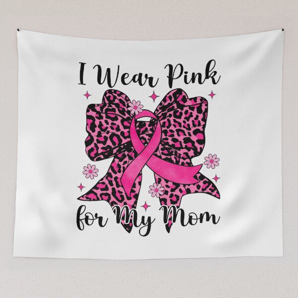 Item preview, Leopard Bow I Wear Pink For My Mom Breast Cancer Awareness designed and sold by AnitaBice.