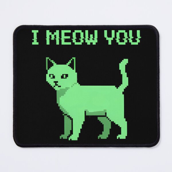 Item preview, I Meow You Neon Green Pixel Cat designed and sold by Linework Studio.