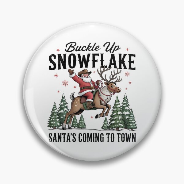 Item preview, Buckle Up Snowflake – Western Santa Christmas Design designed and sold by Snifferius.