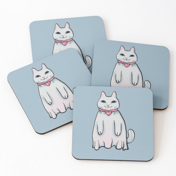 Item preview, Spooky Ghost Cat - Paw-ltergeist designed and sold by Coyote's Garden.