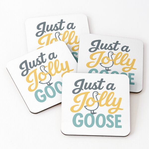 Item preview, Just a Jolly Goose | Funny Retro Animal Quote Art Print designed and sold by Dewer Shop.