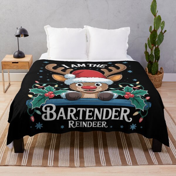 Item preview, I Am The Bartender Reindeer Christmas Family designed and sold by ValerieRodrigue.