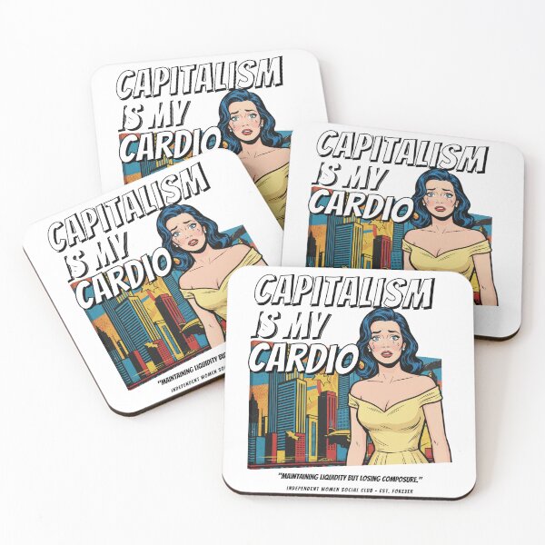 Item preview, Capitalism is my cardio pop art print designed and sold by PopKapital.