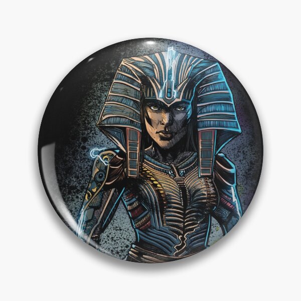 Item preview, Future Egyptian Pharaoh Techno lord of the Nile illustration designed and sold by Vintage Designs +.