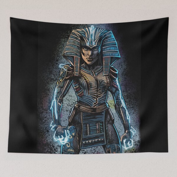 Item preview, Future Egyptian Pharaoh Techno lord of the Nile illustration designed and sold by Vintage Designs +.