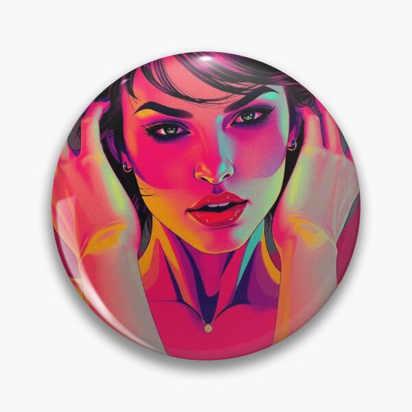Item preview, Dramatic model illustration beautiful woman pop art designed and sold by Vintage Designs +.