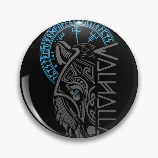Item preview, Valhalla Wolf Mask Odin Runes Norse Compass Viking 		 designed and sold by cohernirit8.
