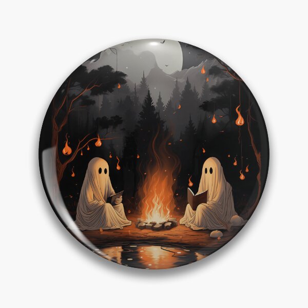 Item preview, Vintage Ghost Book Reading Camping Gothic Halloween Teachers 	 		 designed and sold by rennislimyaz.