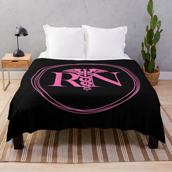 Aperçu de l'œuvre Symbole du caducée rose de l'infirmière autorisée « RN » créée et vendue par chaynyunonav.