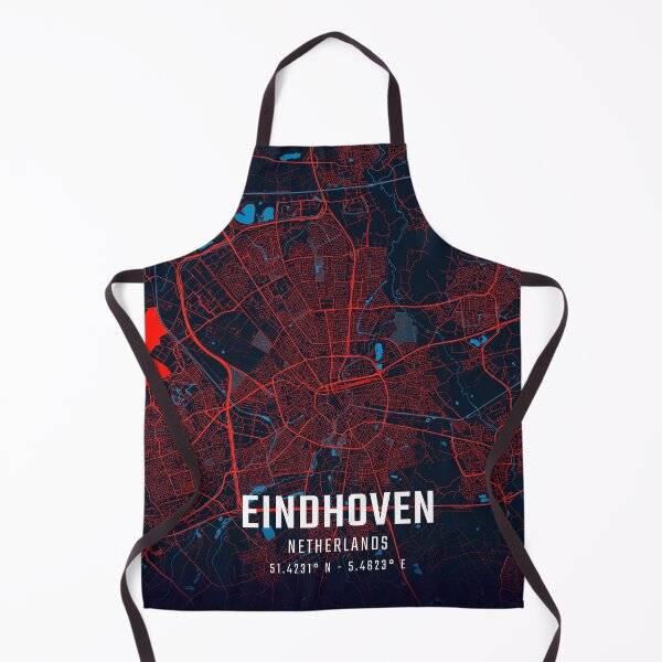 Item preview, Eindhoven Red & Blue Minimalist Map designed and sold by HomeLivingCo.