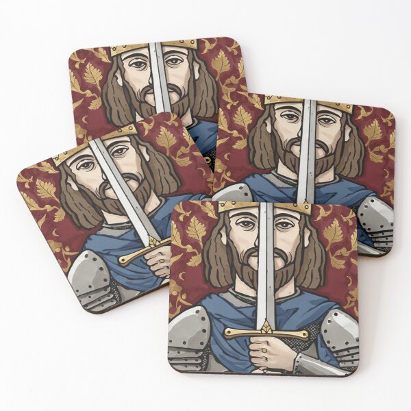 Item preview, Medieval style portrait of  King Arthur of Camelot from the Arthurian Legends designed and sold by Vintage Designs +.
