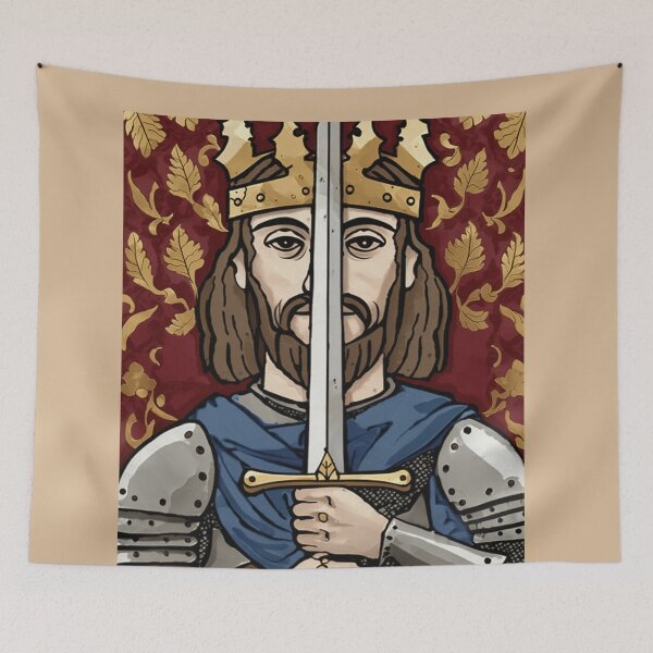 Item preview, Medieval style portrait of  King Arthur of Camelot from the Arthurian Legends designed and sold by Vintage Designs +.