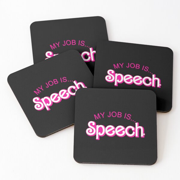 Item preview, My Job Is Speech Retro Pink Style Speech Therapist SLP 	1	 designed and sold by harviajhinu2.
